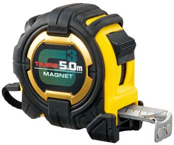 Рулетка TAJIMA G3M750MT G3 LOCK 27 5м/27мм, цвет черно-желтый.